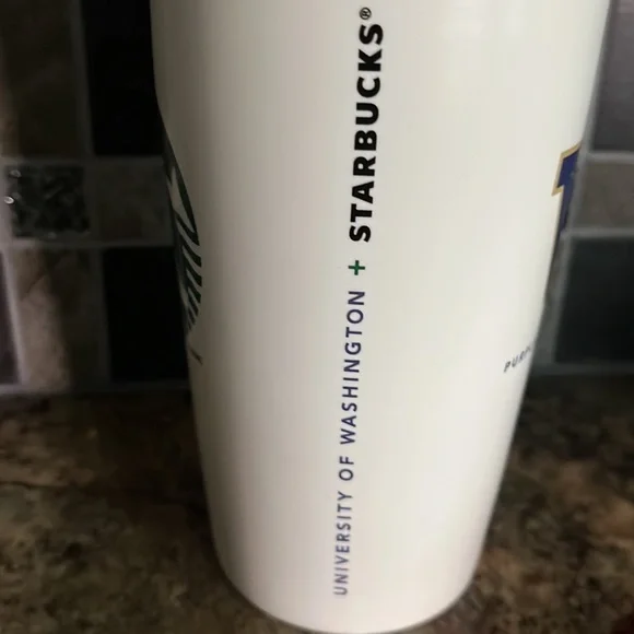 NWOT Starbucks University of Washington Ceramic Tumbler - Picture 3 of 7